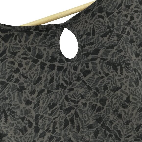 Lucy Sleeveless Knit Stretch Tank Dress Size L Keyhole Pockets Green Black - Picture 8 of 12